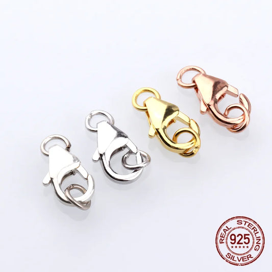 1 Piece 925 Sterling Silver Geometric Lobster Clasp