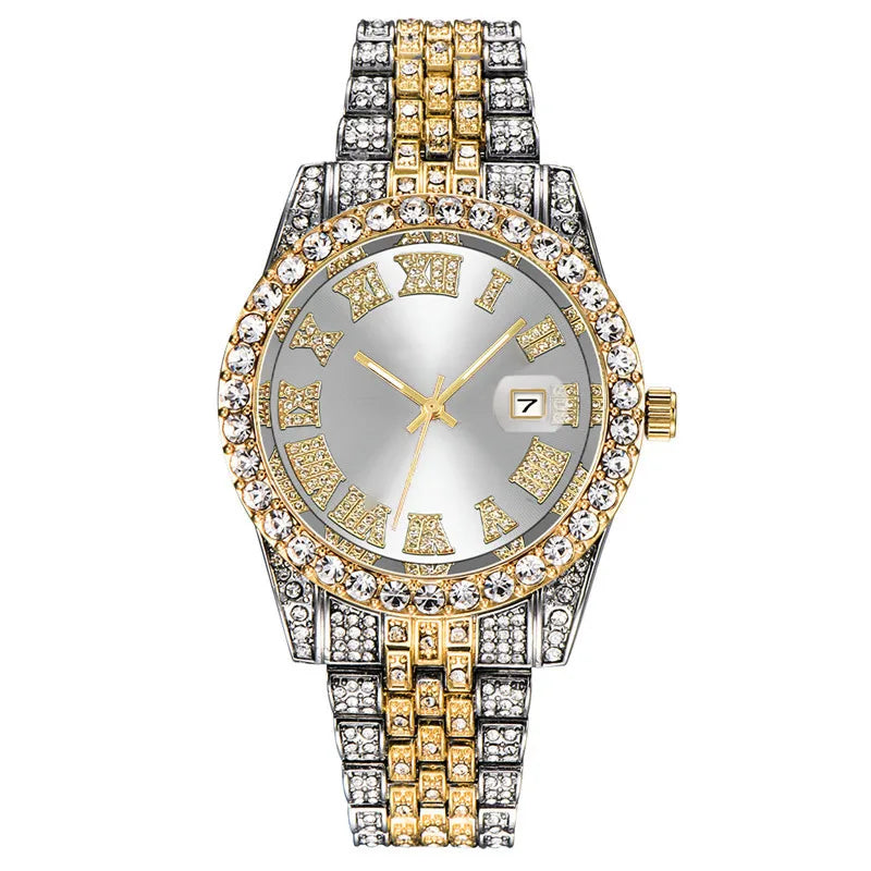 fashion color block butterfly double snap quartz women's watches