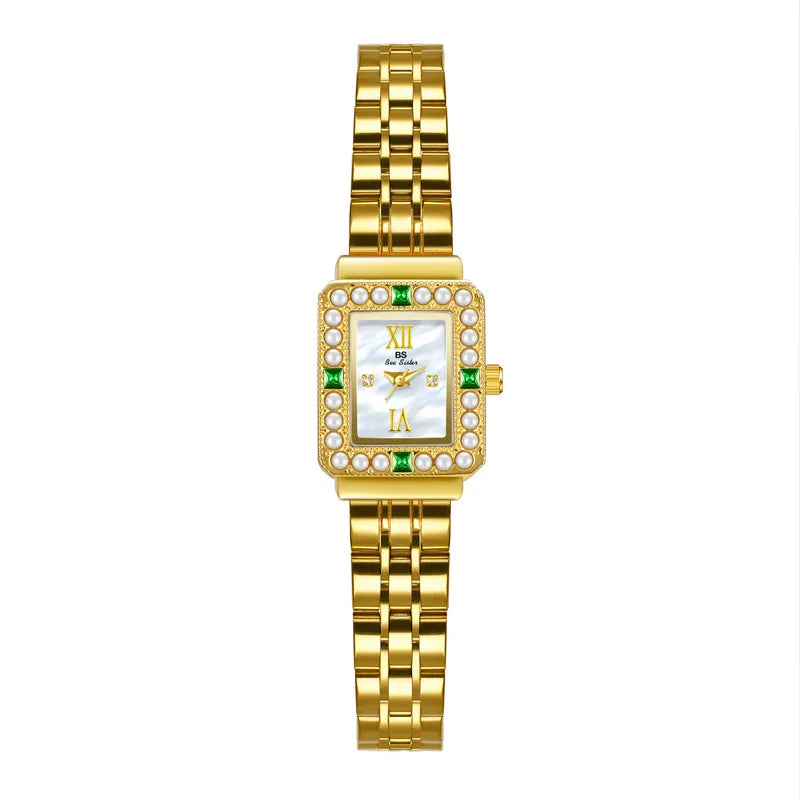 Retro Classic Style Solid Color Buckle Quartz Watch