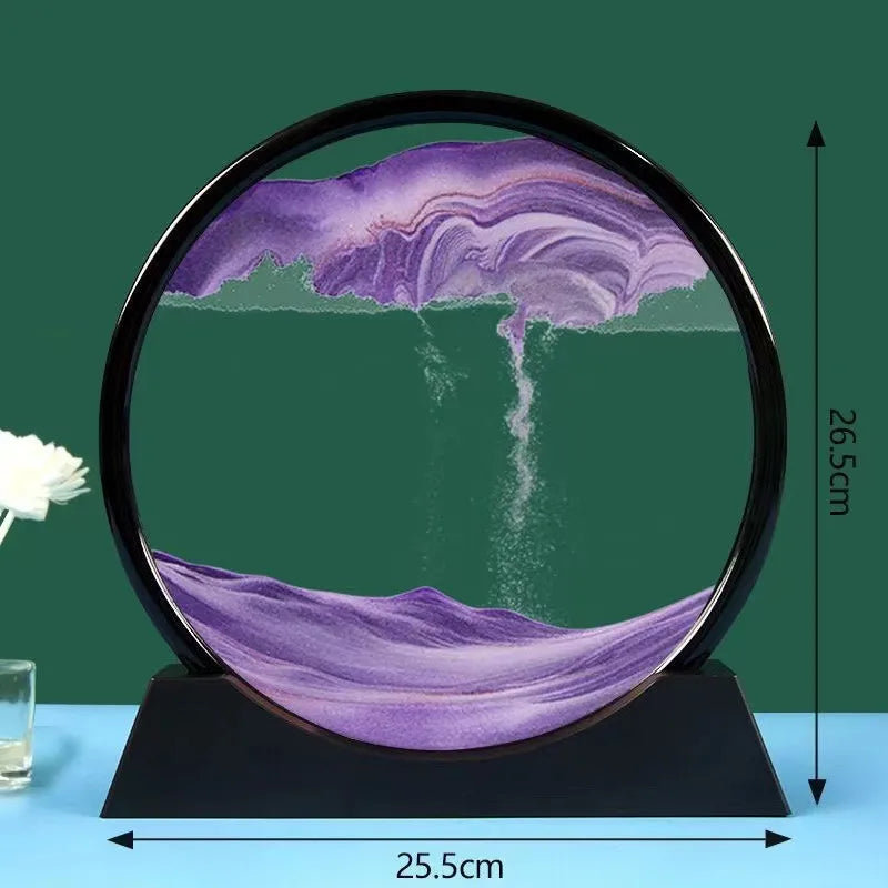 Creative 3d Artistic Sand Painting Ornaments Home Decorations Round Landscape Stress Relief Gifts Simple Design