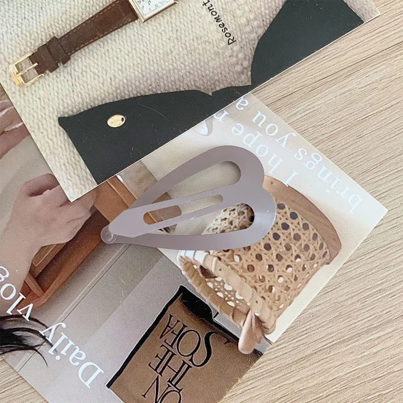 Polka Dot BB Clip Metal Star Hair Accessories Women Basic Versatile Mermaid Color Series Coffee Brown Drip Oil Color Hair Clips