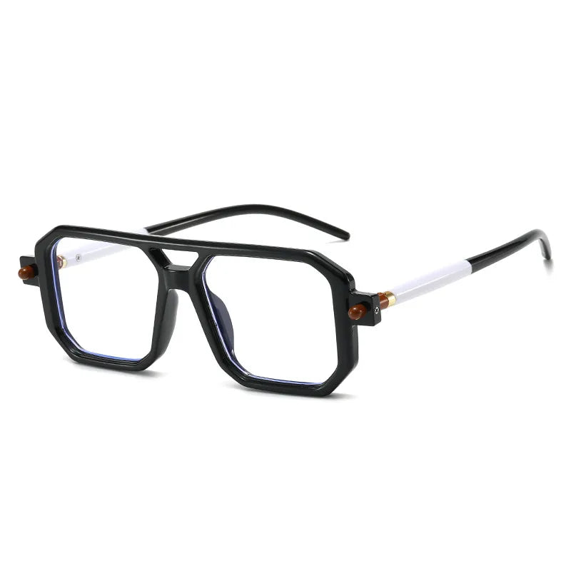 basic streetwear geometric ac square full frame men's sunglasses