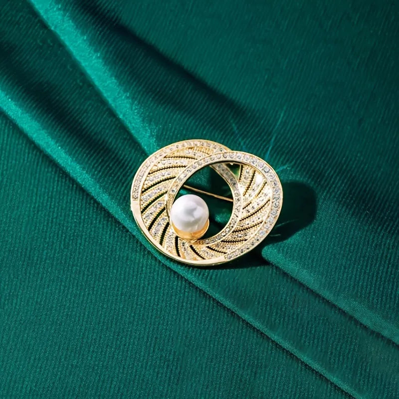 Elegant Pin O-Shape Alloy Women's Brooches 1 Piece