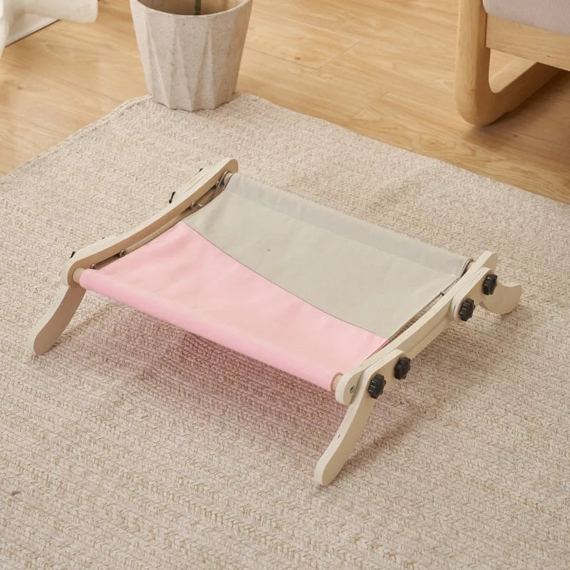 Simple Style Classic Style Wood Color Block Checkered Pet Bed