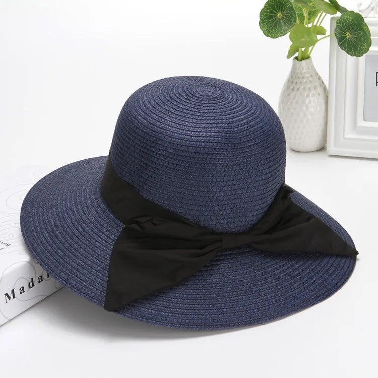 Women's Simple Style Bow Knot Bowknot Flat Eaves Bucket Hat