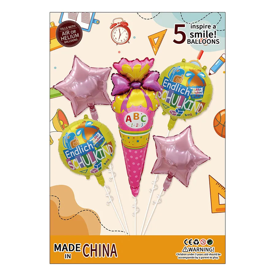 Back To School Classic Style Letter Star Balloon Aluminum Film Party Street Balloons