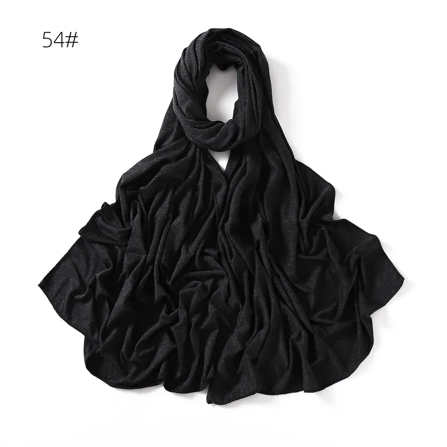 women's basic solid color mercerized cotton modal cotton linen scarves