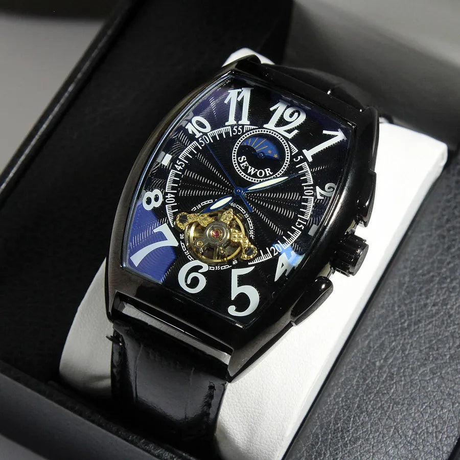 Simple Style Geometric Buckle Mechanical Watch Men's Watches