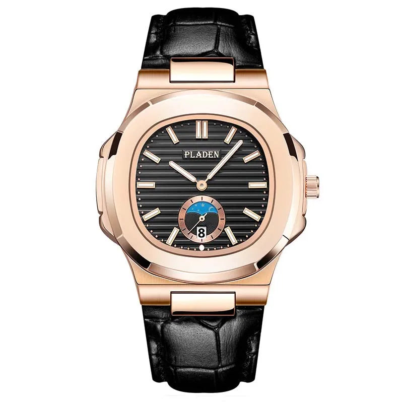 PLADEN Brand Watch hot Classic Men's High-end Fashion Business Stainless Steel Waterproof Quartz Watch