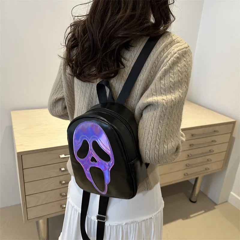 Fashionable Skull Head Women's Crossbody Bag Casual Halloween Shoulder Bag Urban Minimalist Style Wear Resistant Special Material
