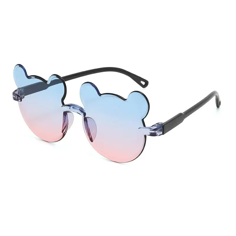 New Bear conjoined frame children's sunglasses gradient cute cartoon glasses color health eye protection sunglasses