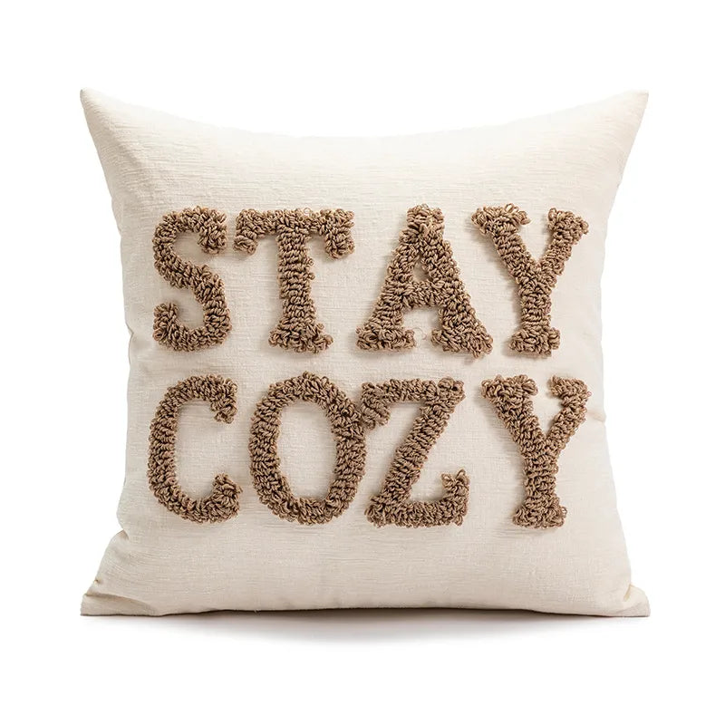 Christmas Trim Embroidered Velvet Pillow Cover Office Chair Cushion Bedroom Bedside Pillow New Arrival Festive Christmas Style