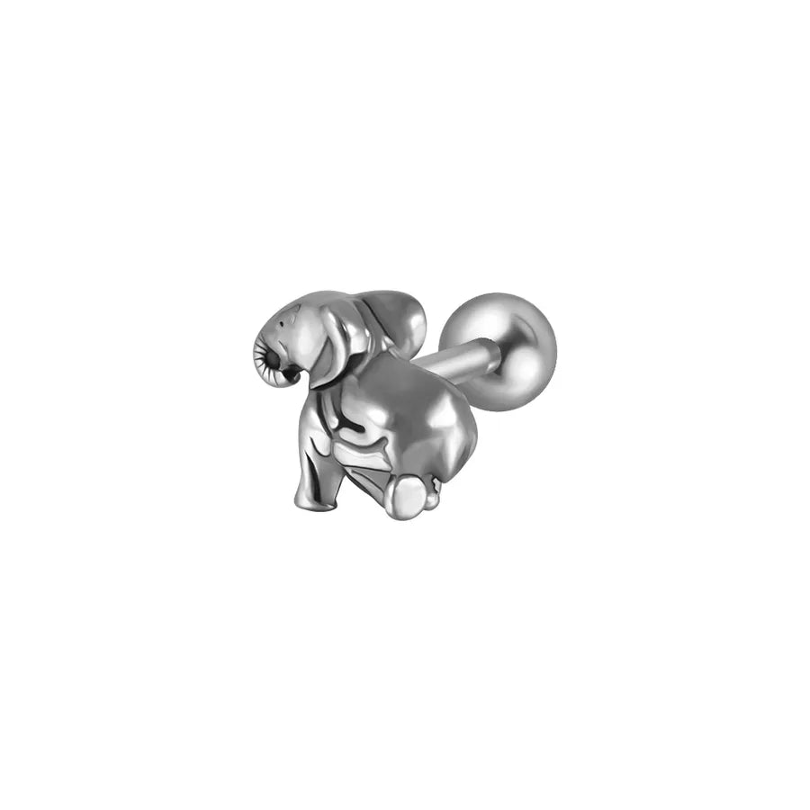 1 Piece Lip Rings Casual Hawaiian Tropical Animal 304 Stainless Steel Polishing Lip Rings Ear Cartilage Rings & Studs