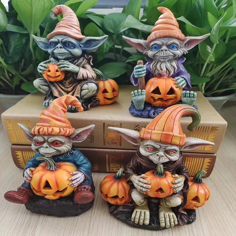 Halloween Cartoon Style Cute Funny Pumpkin Synthetic Resin Daily Festival Decorations Table Decoration Party Supplies