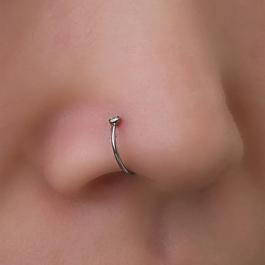 fashion geometric stainless steel plating nose ring 1 piece
