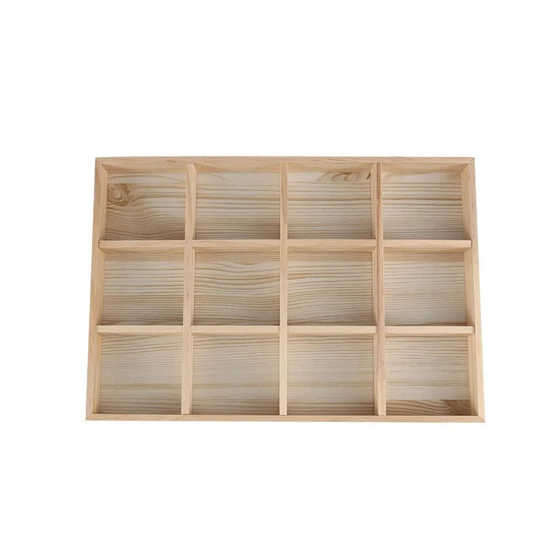 1 Piece solid wood Simple Style Square Jewelry Display