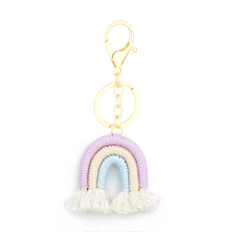 Casual Cute Rainbow Alloy Bag Pendant Keychain