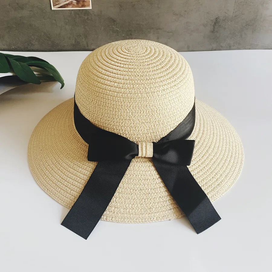 handmade straw hat women outdoor seaside beach sun protection sun hat