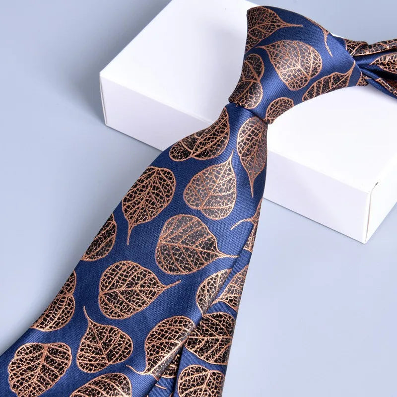 business animal flower polyester yarn men's tie