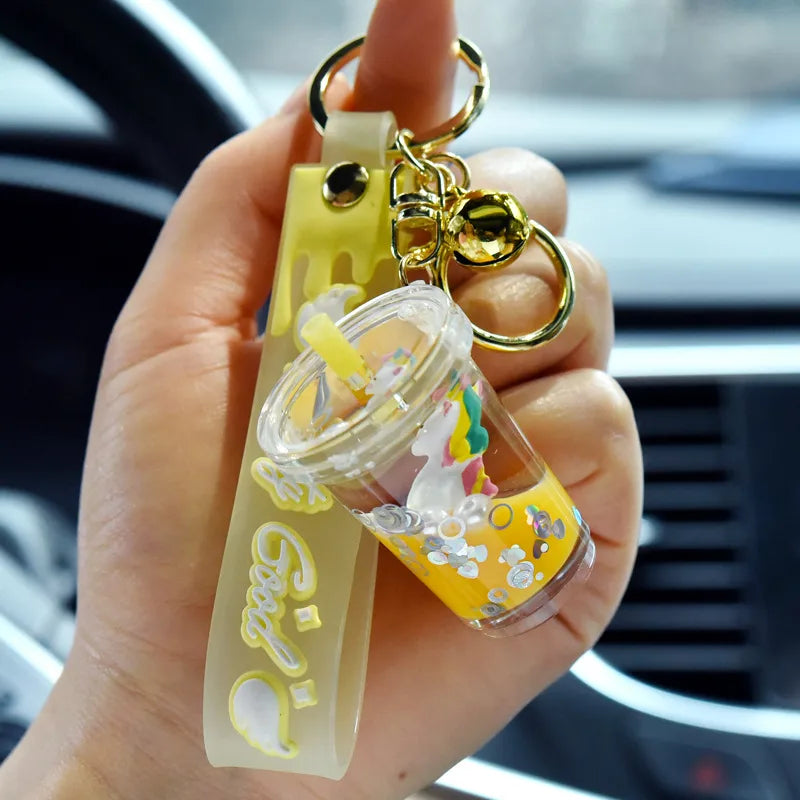 cute  arylic metal plating unisex bag pendant keychain