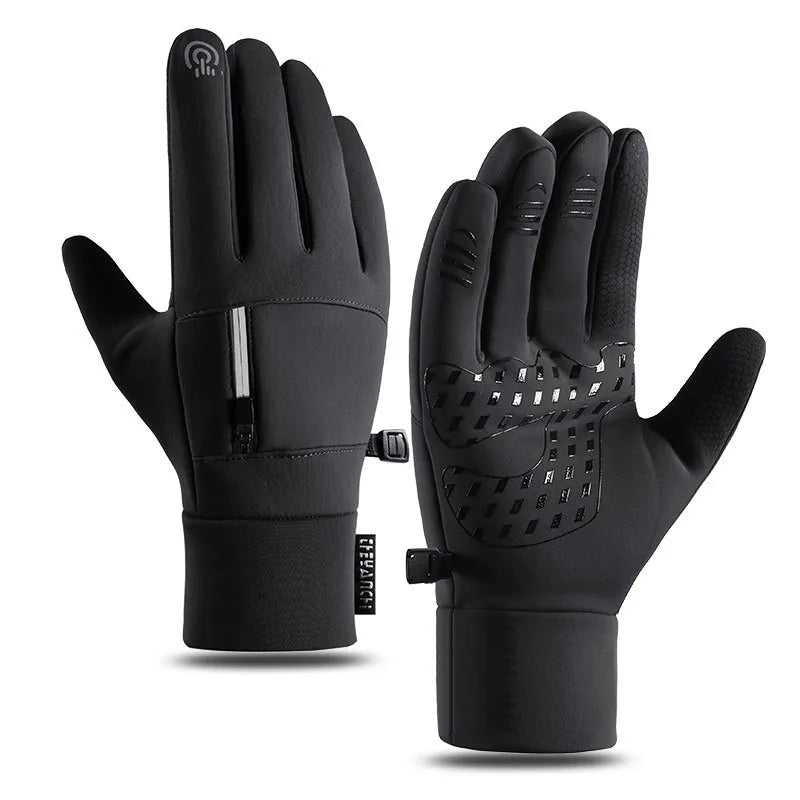 Cycling gloves winter Q9063 Waterproof warm velvet touch screen windproof motorcycle fitness outdoor sports gloves
