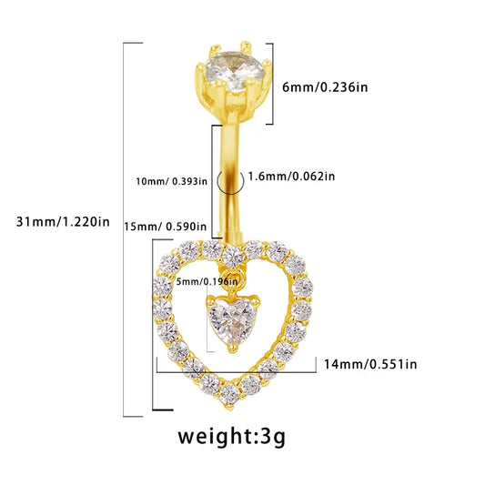 1 Piece Belly Rings Simple Style Classic Style Star 316L Stainless Steel  Alloy Plating Inlay Resin Rhinestones Glass Gold Plated Silver Plated Belly Rings