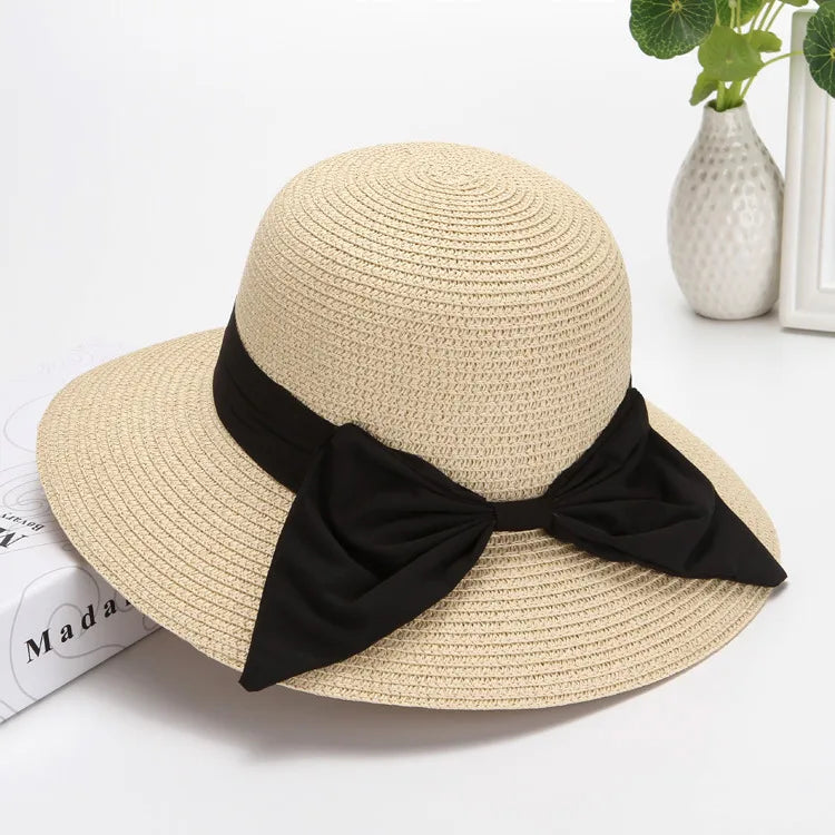 Women's Simple Style Bow Knot Bowknot Flat Eaves Bucket Hat