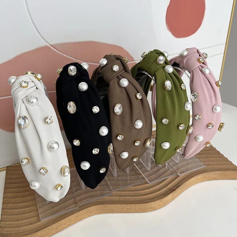 Elegant Lady Women's Solid Color Knot Cloth Hair Band