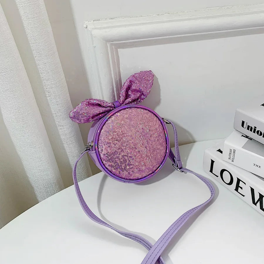 Children's small bag sequin messenger bag colorful shiny girl cute cartoon fashion princess bag shoulder bag