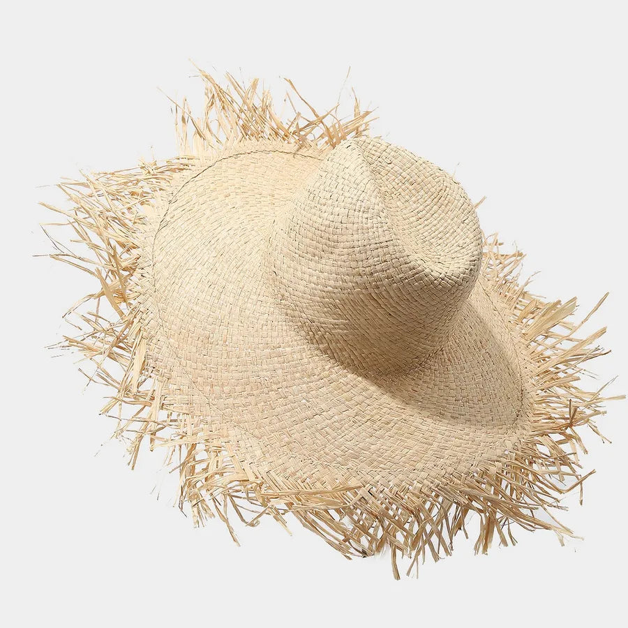 Unisex Casual Style Elegant Streetwear Solid Color Manual Hook Curved Eaves Straw Hat