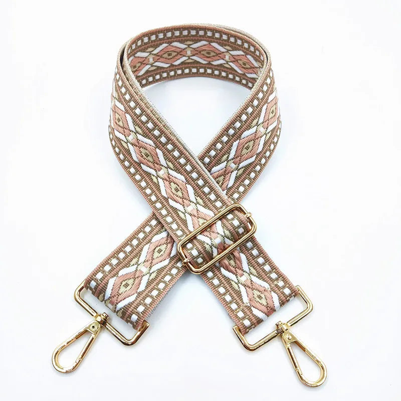 all seasons polyester cotton color block lingge bag strap