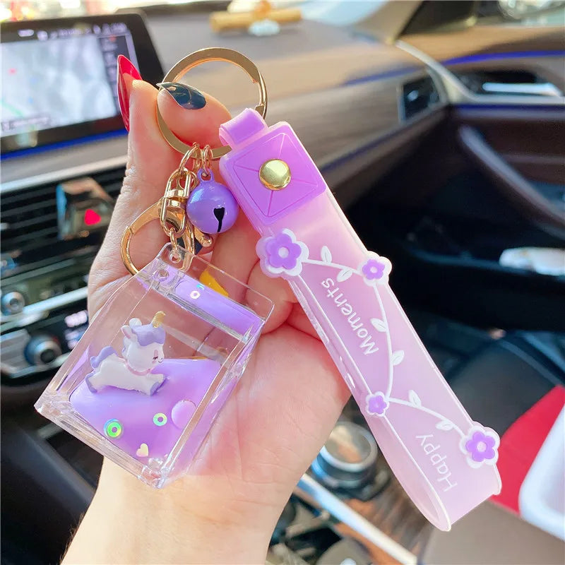 cartoon style  arylic women's bag pendant keychain