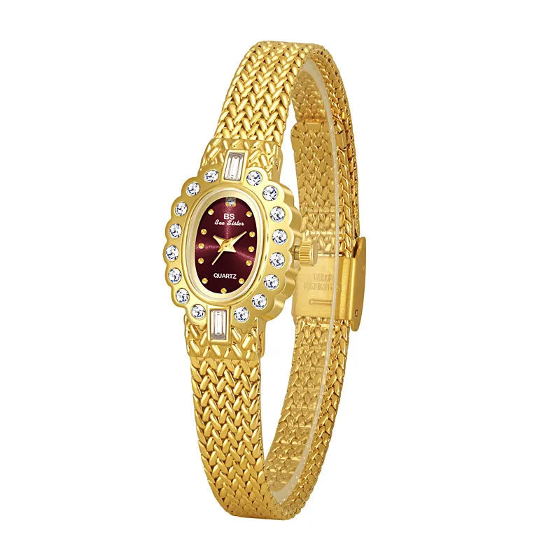 Retro Classic Style Solid Color One Piece Buckle Quartz Watch