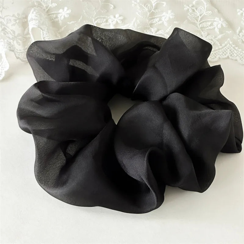 Elegant Lady Simple Style Women's Solid Color Gauze Hair Tie