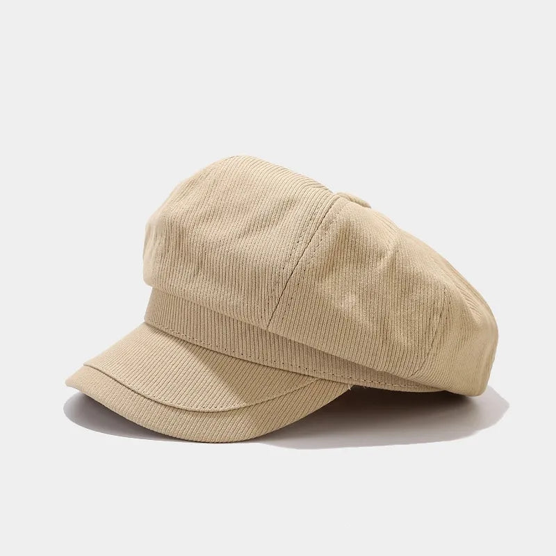 Women's Simple Style Solid Color Curved Eaves Beret Hat