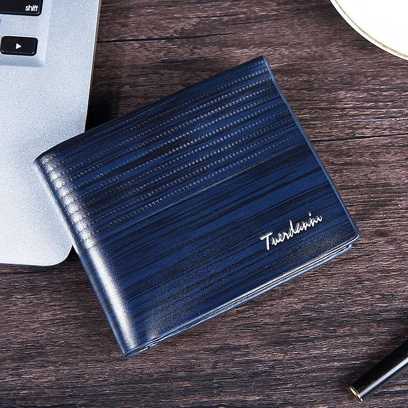 men's solid color pu leather open wallets