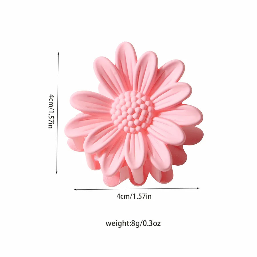 Women's Sweet Simple Style Flower Plastic Stoving Varnish Hair Claws