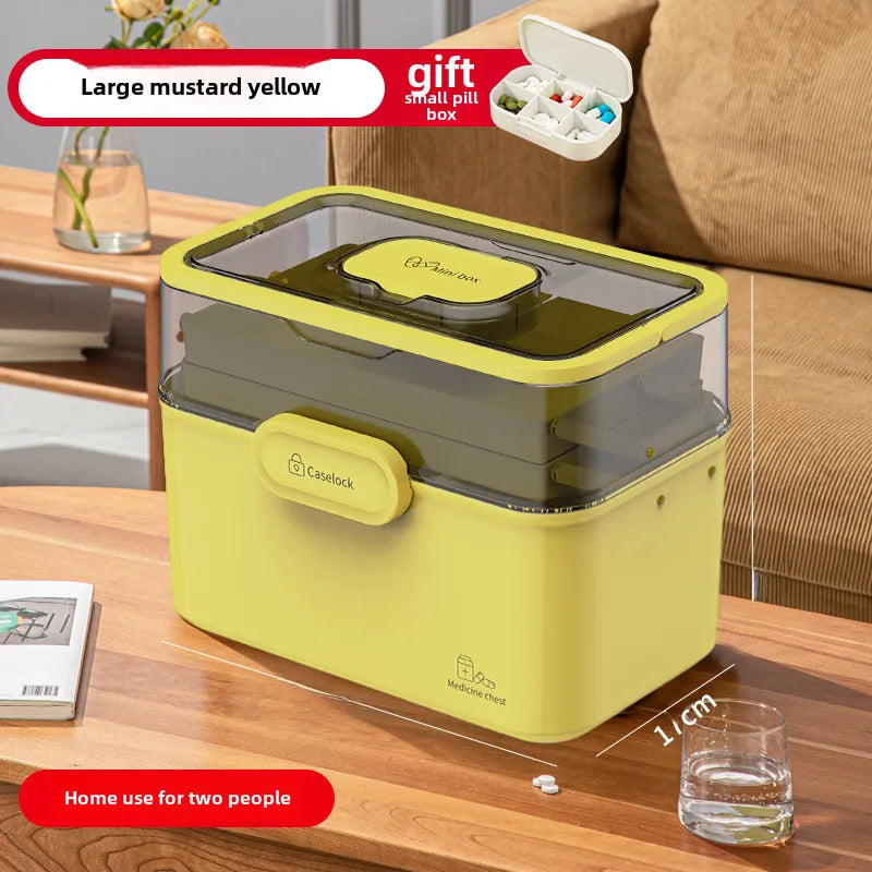 Medicine box Family medicine box household large capacity children's medicine multi-layer medical storage box first aid box small medicine box