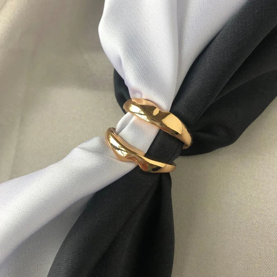 Sweet Flower Alloy Women's Scarf Ring