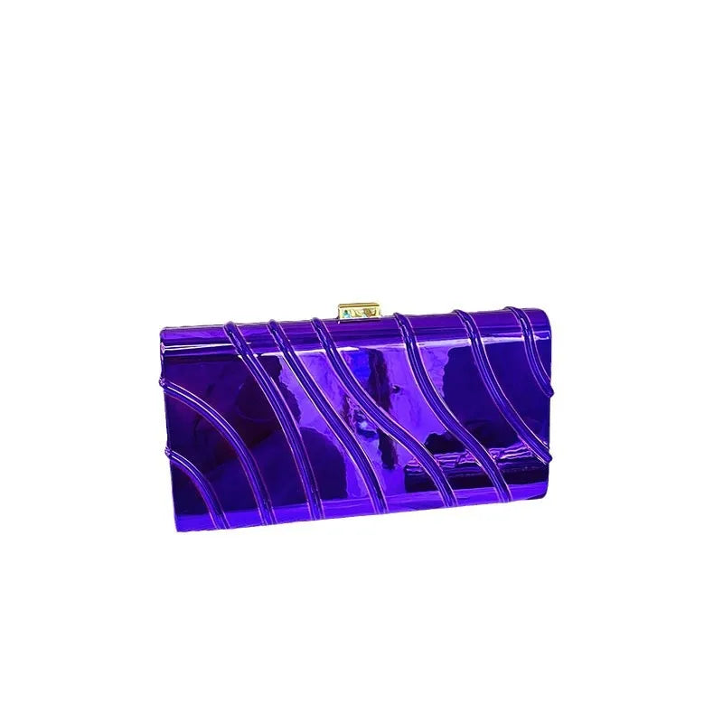 Arylic Color Block Square Evening Bags