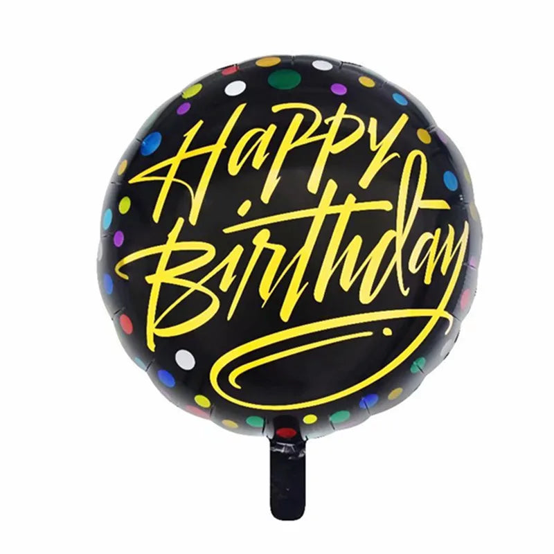 Birthday Cute Modern Style Letter Color Block Aluminum Film Birthday Balloons