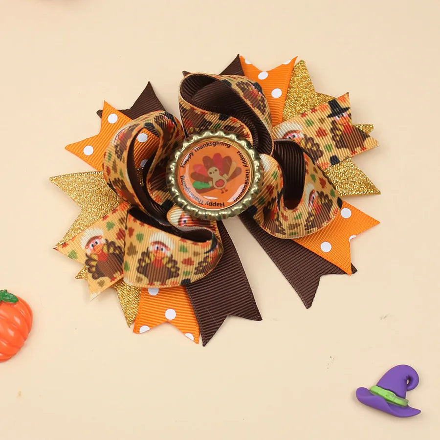 Halloween Pumpkin Skeleton Bat Hair Clip Cartoon Night Horror Movie Hair Accessories For Children