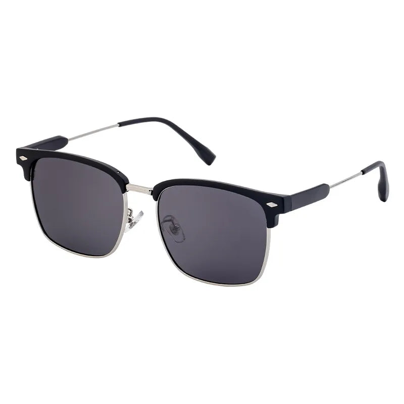 Casual Streetwear Solid Color Tac Square Full Frame Men's Sunglasses