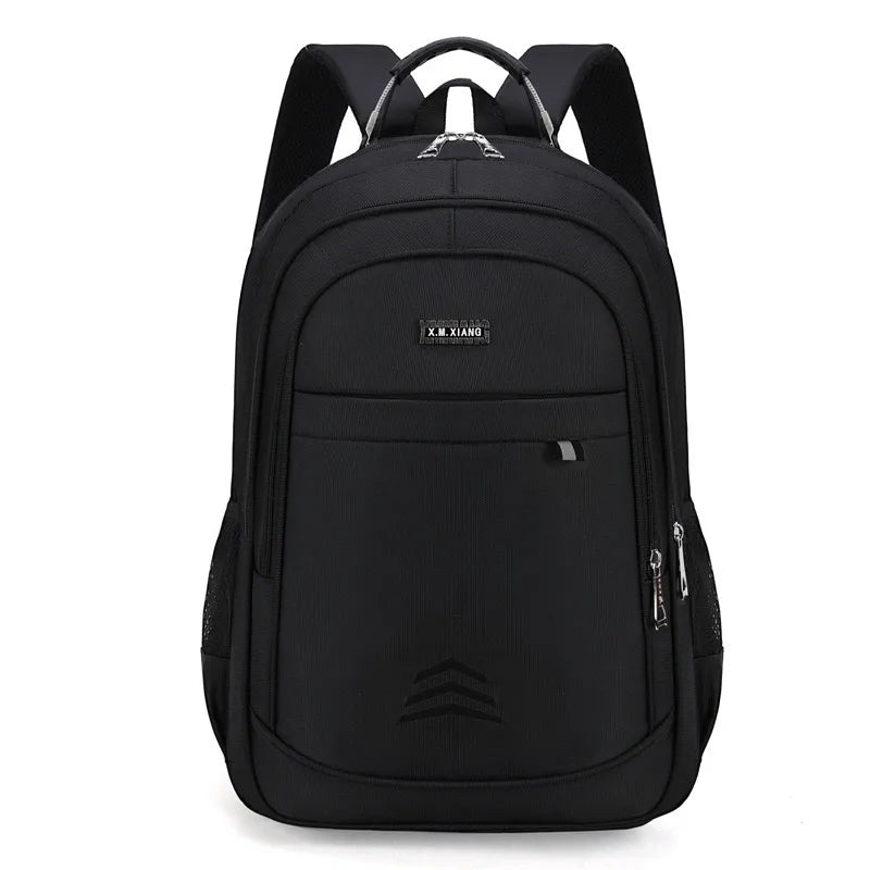 Men's Solid Color Oxford Cloth Zipper Fashion Backpack School Backpack