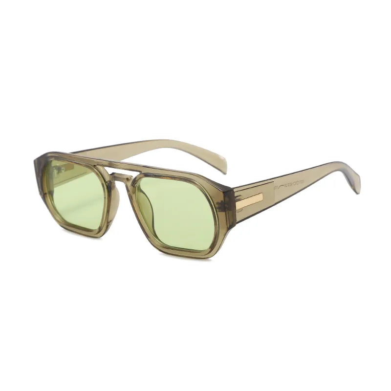 Personality Trend Simple Style Classic Style Solid Color Pc Polygon Full Frame Women's Sunglasses