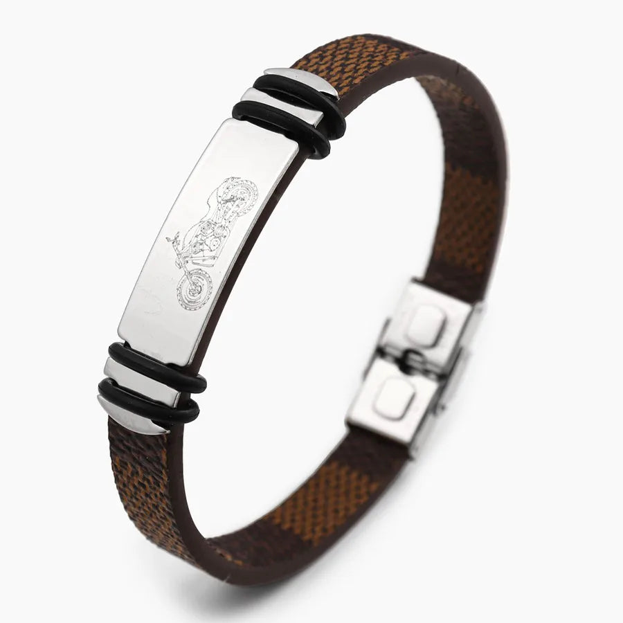 Retro Punk Animal rope Titanium Steel Plating Men's Bangle Men Cord & Leather Bracelets