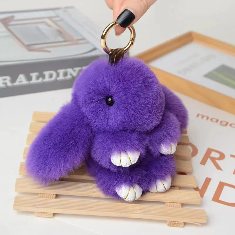 Simple Style Rabbit Artificial Wool Handmade Bag Pendant