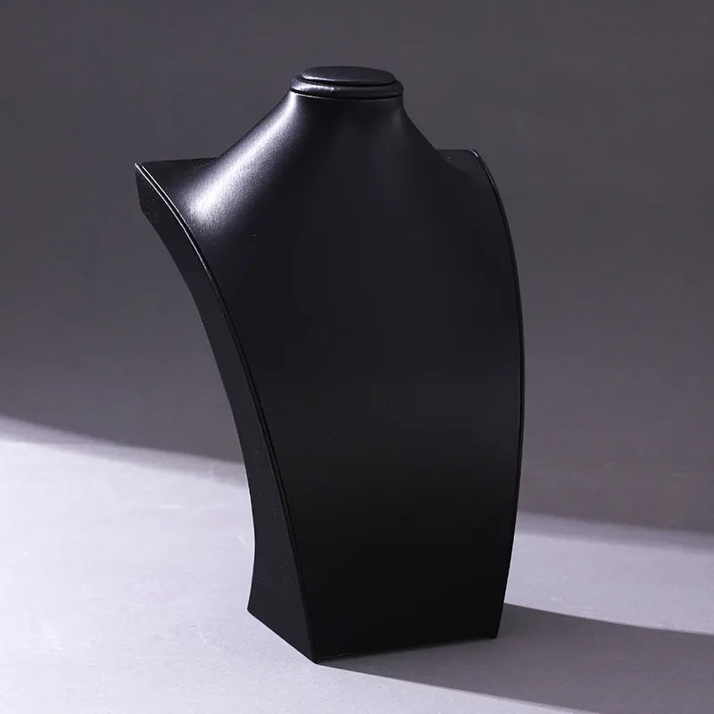 Jewelry Prop Matte Leather Pendant Necklace Display Mannequin Headless Model Window Display Neck Model Ornament High-End Feeling