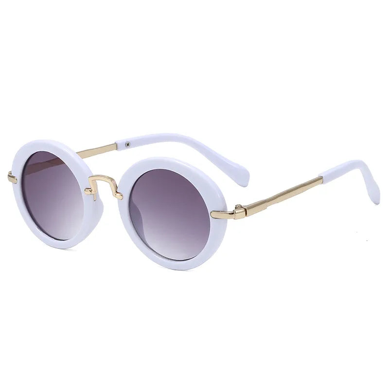 Network new retro round children's sunglasses A04 school season spring outing children's sunglasses fashion sunglasses