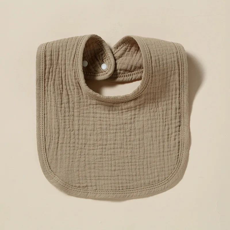 Newborn baby cotton gauze saliva towel 4-layer U bib absorbent Milk cushion towel small bib  explosions 11 colors